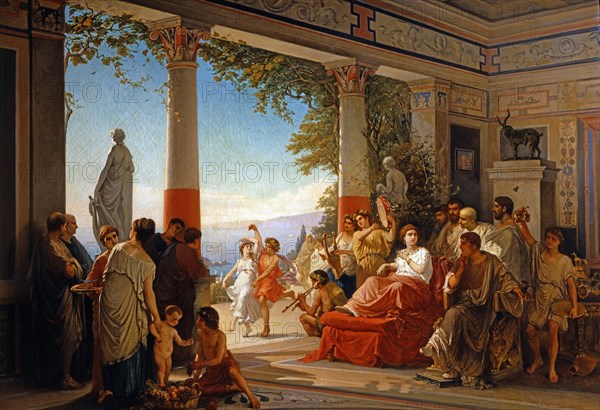 Cesare dell'Acqua, L’impératrice romaine Livie, assiste à la fête des vendanges à Grignano