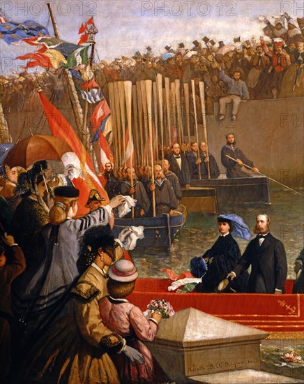 Carlota of Mexico and Maximilian I leaving Miramare for Mexico (detail)