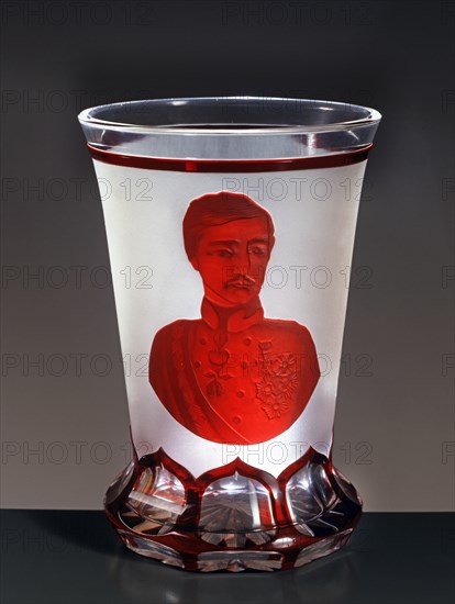 Verre dédié à l'empereur d'Autriche François-Joseph