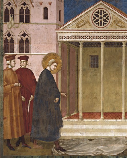 Giotto, Saint François reçoit les honneurs d'un homme d'Assise (détail)