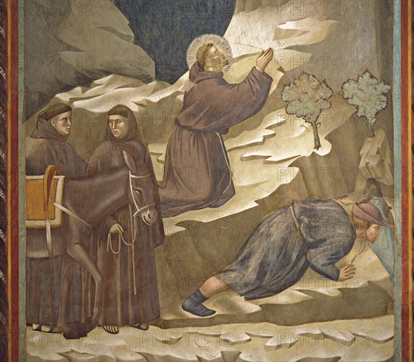 Giotto, Le miracle de la source (détail)