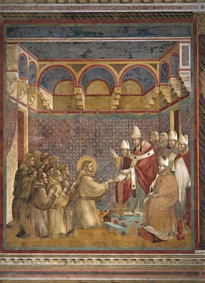 Giotto, Le Pape Innocent III approuve la Règle de saint François