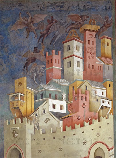 Giotto, Saint François chasse les démons d'Arezzo (détail)