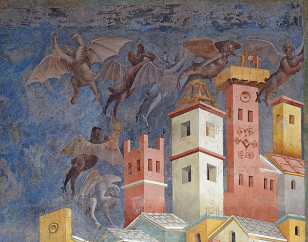 Giotto, Saint François chasse les démons d'Arezzo (détail)