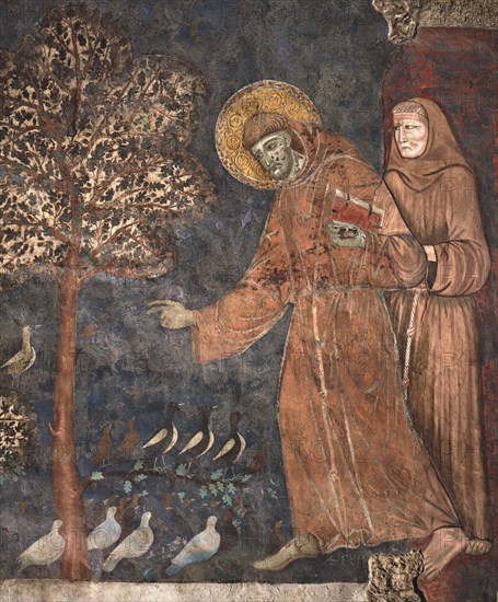 Maître de Saint François, Saint François prêche aux oiseaux