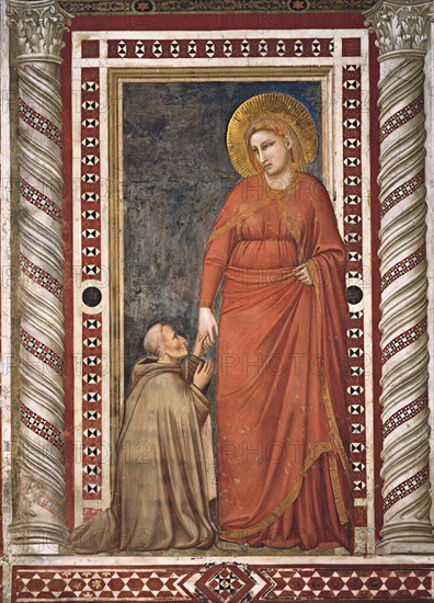 Giotto, Marie-Madeleine et Tebaldo Pontano, évêque d’Assise, en habits de franciscain
