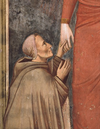 Giotto, Marie-Madeleine et Tebaldo Pontano, évêque d’Assise, en habits de franciscain (détail)