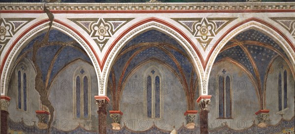 Giotto, La prédication de saint François devant le pape Honorius III (détail)