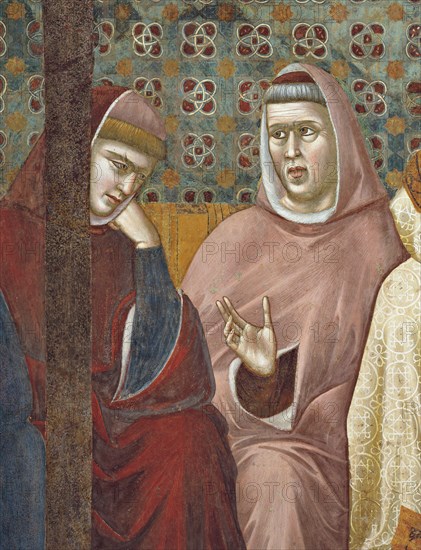 Giotto, La prédication de saint François devant le pape Honorius III (détail)