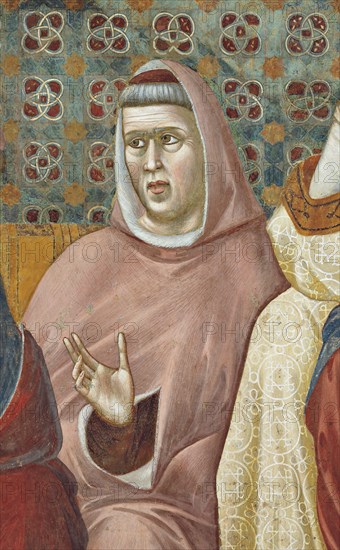 Giotto, La prédication de saint François devant le pape Honorius III (détail)