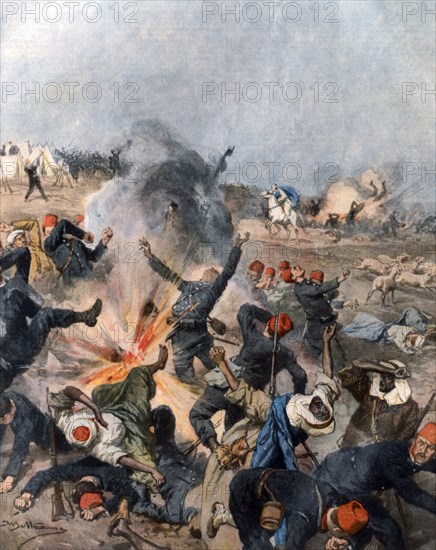 Guerre italo-turque : bombes larguées par un aviateur militaire italien sur le terrain ennemi à Tripoli (1911)