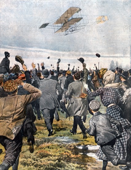 Premier grand voyage aérien d'une ville à l'autre, Paulhan est parti de Londres et a atterri à Manchester le 28 avril 1910