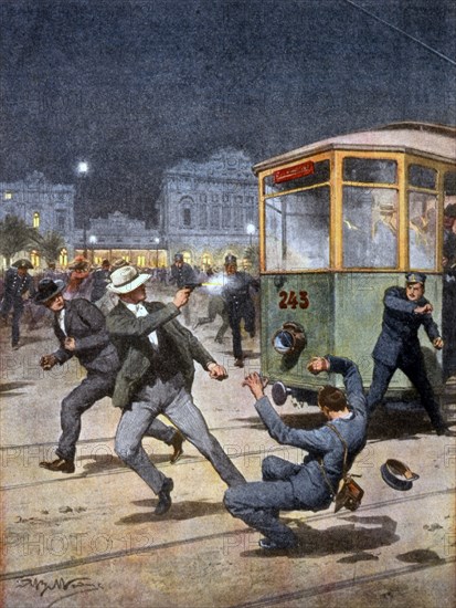 Crime à Gênes : deux apaches de Marseille tuent quatre personnes et en blessent beaucoup d'autres (1912)