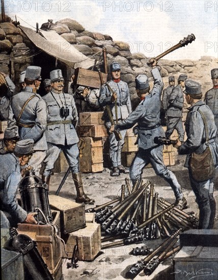 Les préparatifs de l'Autriche pour l'offensive de la Basse Soca (Slovénie) : les bombes à gaz asphyxiant et marteaux de forgeron cloutés (1916)