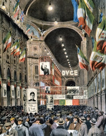 Grande manifestation du Parti fasciste italien à Milan (1934)