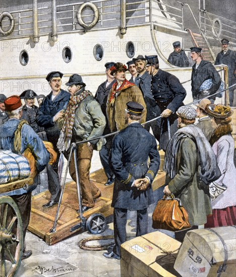 Retour à Gênes des émigrants italiens qui n'ont pas fait fortune en Argentine (1903)