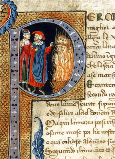 The Divine Comedy, Hell: Dante and Virgil meet the fraudulent advisors