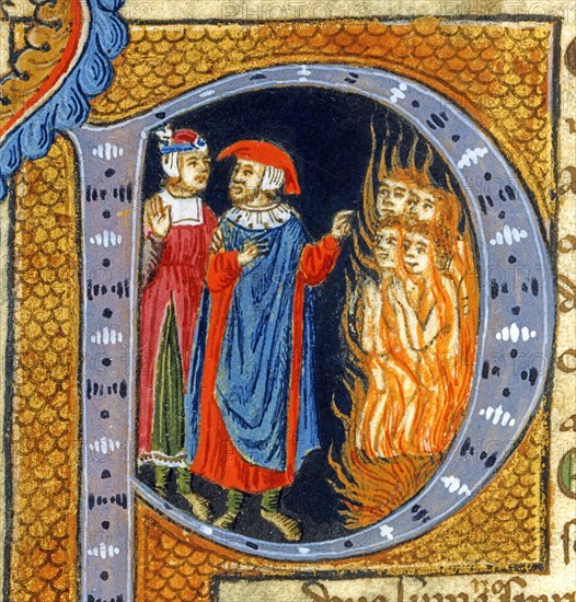 The Divine Comedy, Hell: Dante and Virgil meet the fraudulent advisors