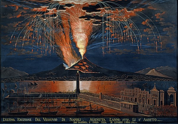 Baseggio, Vue de nuit de l'éruption du Vésuve en 1779