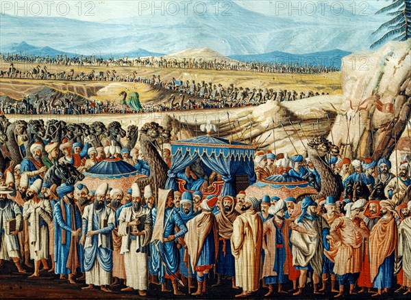 Baseggio, Vue de la caravane qui part du Caire, pour aller en pèlerinage à La Mecque (détail)