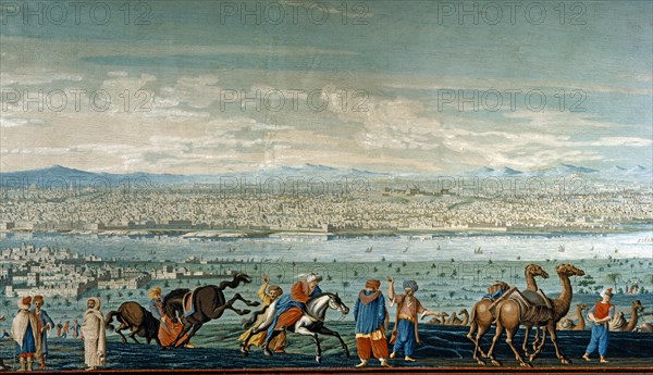 Baseggio, Vue du grand Caire depuis l'autre côté du Nil (détail)
