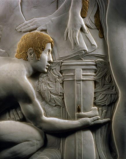 Campini, Allegorical figures, homage to Dante Alighieri (detail)