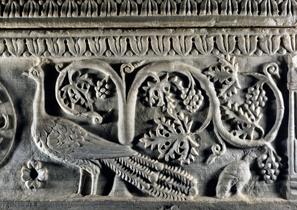 Sarcophage de Théodore, archevêque de Ravenne (détail)