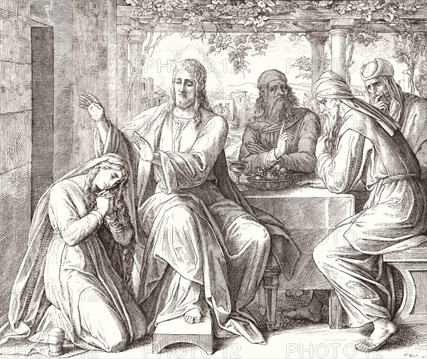 Carolsfeld, Jésus et la femme adultère dans la maison du Pharisien