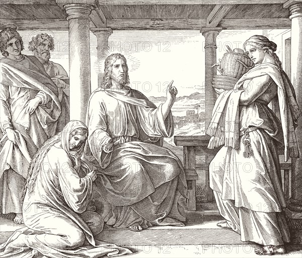 Carolsfeld, Jésus dans la maison de Marthe