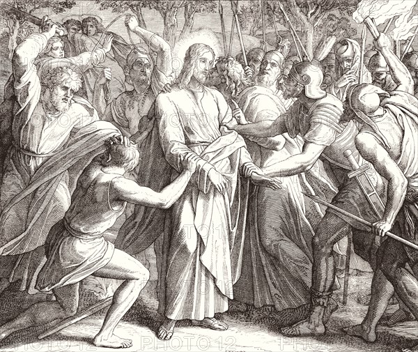 Carolsfeld, Jésus arrêté par les soldats dans le jardin des oliviers