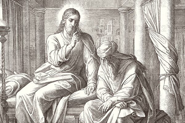 Carolsfeld, Jésus dans la maison de Nicodème (détail)