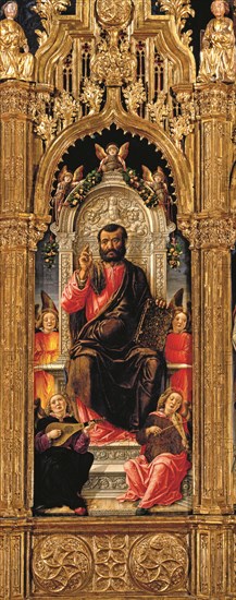 Bartolomeo Vivarini, Saint Marc et quatre saints (détail)