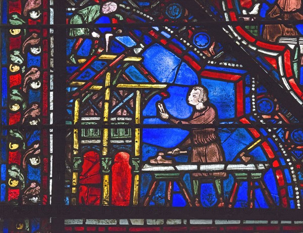 Stained glass window of the Chartres Cathedral