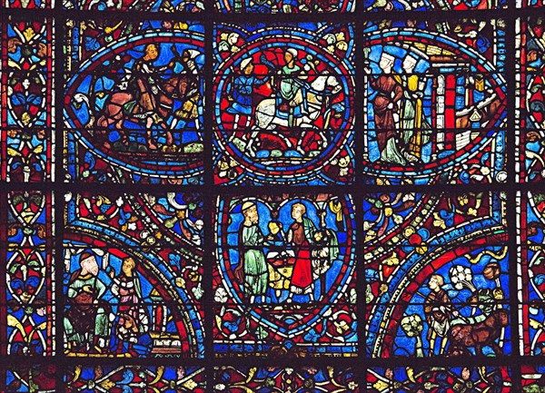 Parabole du fils prodigue (vitrail de Chartres)
