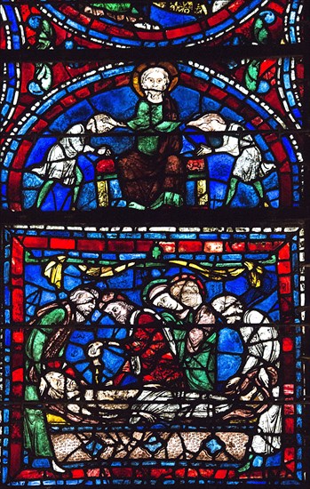 Vitrail de la Passion typologique (vitrail de Chartres)