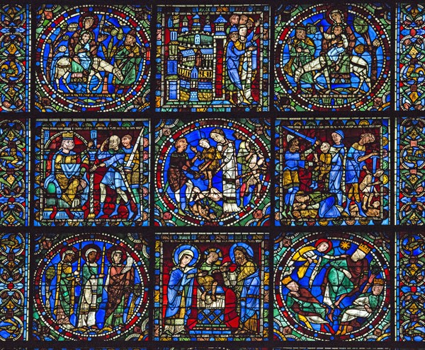 Vitrail de l'enfance et de la vie du Christ (vitrail de Chartres)