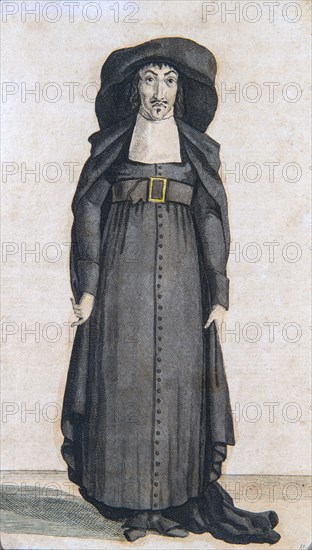 Costume de scène pour le personnage de Don Basilio dans "Le Barbier de Séville" (1819)