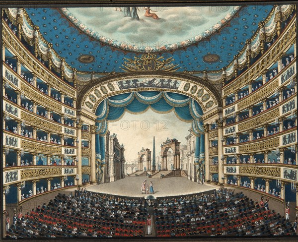 Intérieur du théâtre San Carlo à Naples