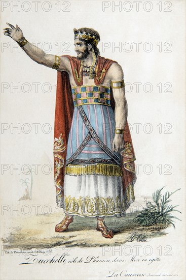 Portrait de Henri-Bernard Dabadie dans le rôle de Pharaon dans "Mosè in Egitto" de Rossini