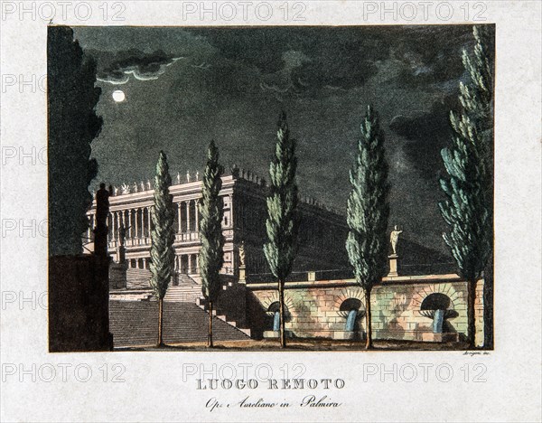 Décor de l'opéra "Aureliano in Palmira" de Rossini