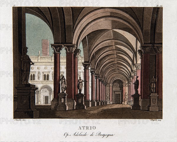 Décor de l'opéra "Adélaïde de Bourgogne" de Rossini