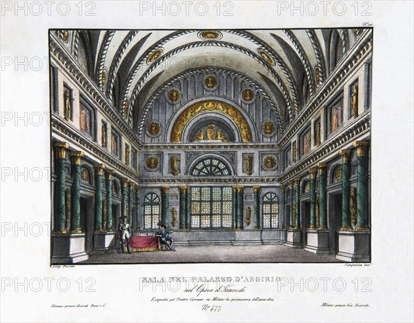 Décor de l'opéra "Tancredi" de Rossini