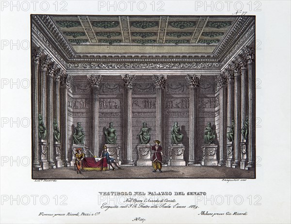 Décor de l'opéra "Le siège de Corinthe" de Rossini