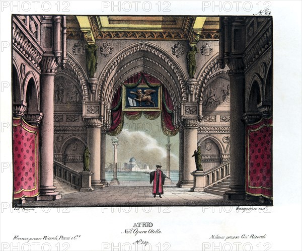 Décor de l'opéra "Otello" de Rossini