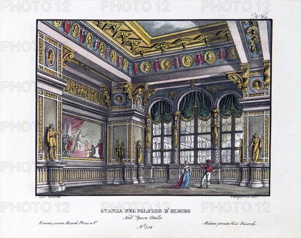 Décor de l'opéra "Otello" de Rossini