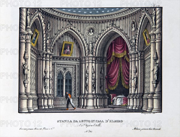 Décor de l'opéra "Otello" de Rossini