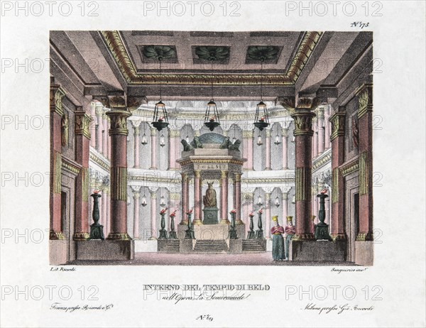 Décor de l'opéra "Semiramide" de Rossini