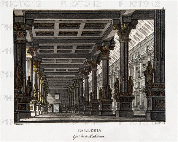 Set for the opera ‘Ciro in Babilonia’ by Rossini