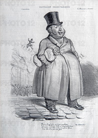 Italian composer Rossini caricatured
