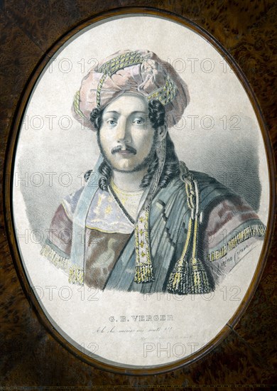 Portrait de G.B. Verger dans l'opéra "Moïse en Egypte" de Rossini